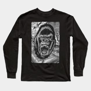 Wild Gorilla (Black Version) Long Sleeve T-Shirt